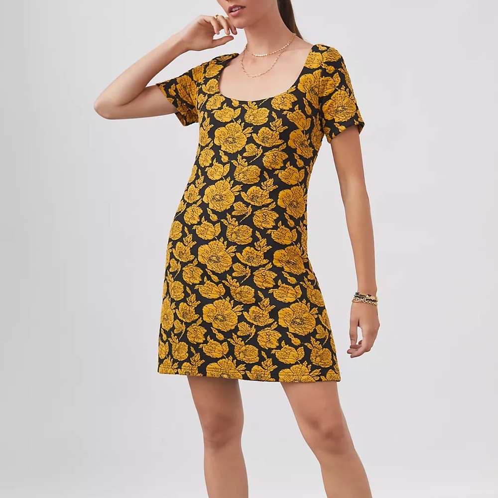Anthropologie Maeve Jacquard Mini Dress